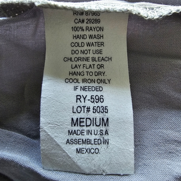 Anthro Elan Strapless Maxi Dress Size M Gray Elastic Waist Lightweight Flowy - Picture 6 of 6